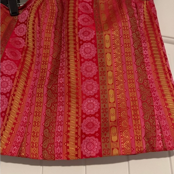 Jessica McClintock Pink and Red A-Line Skirt - Picture 6 of 8